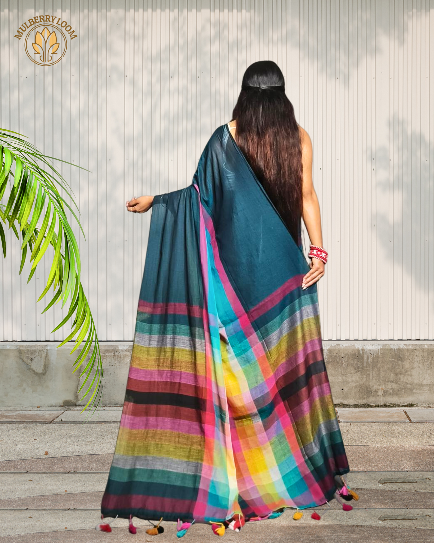Vibrant Spectrum Multicolor Mul Cotton Saree