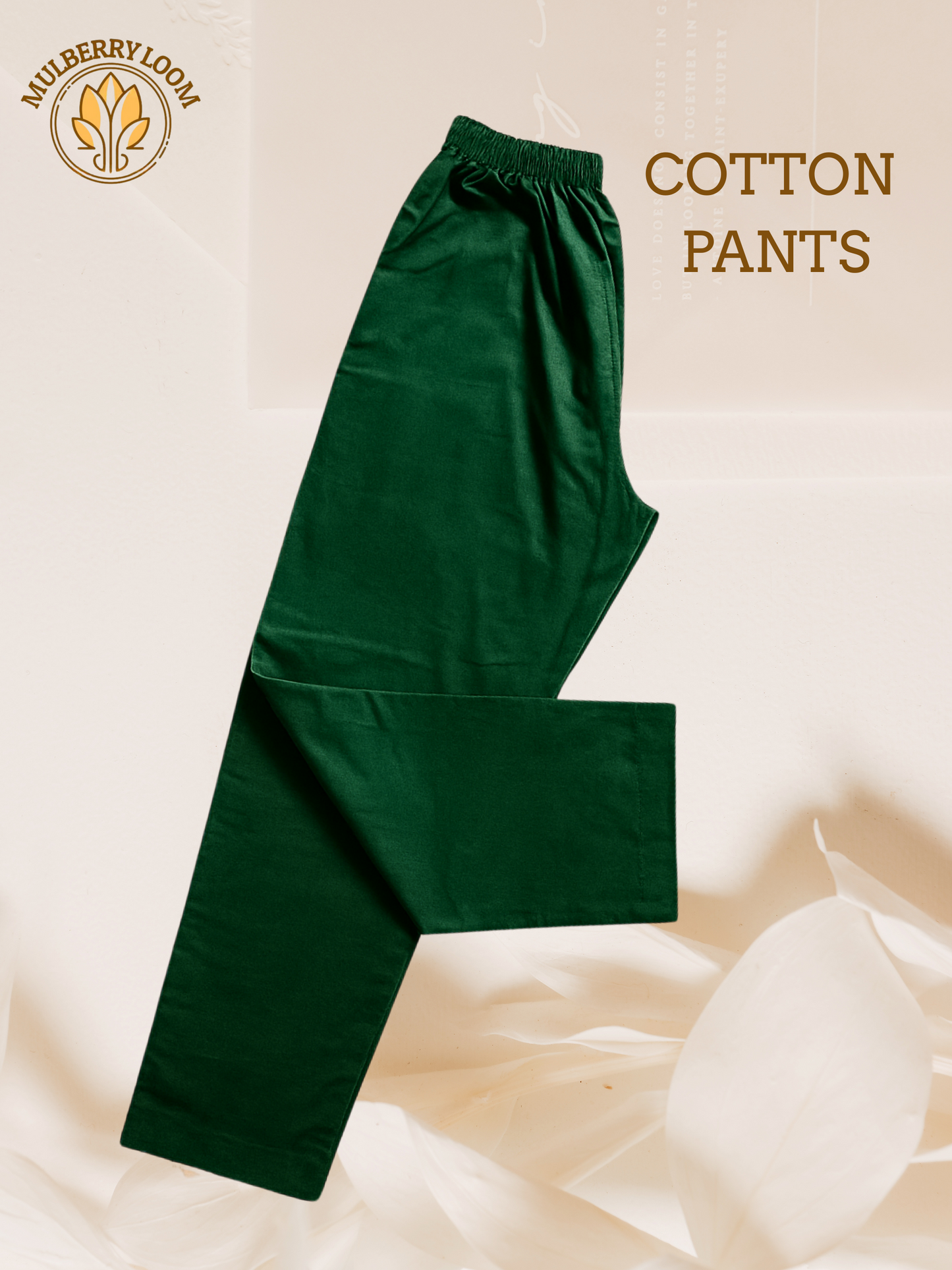 Everyday Comfort Green Cotton Pants