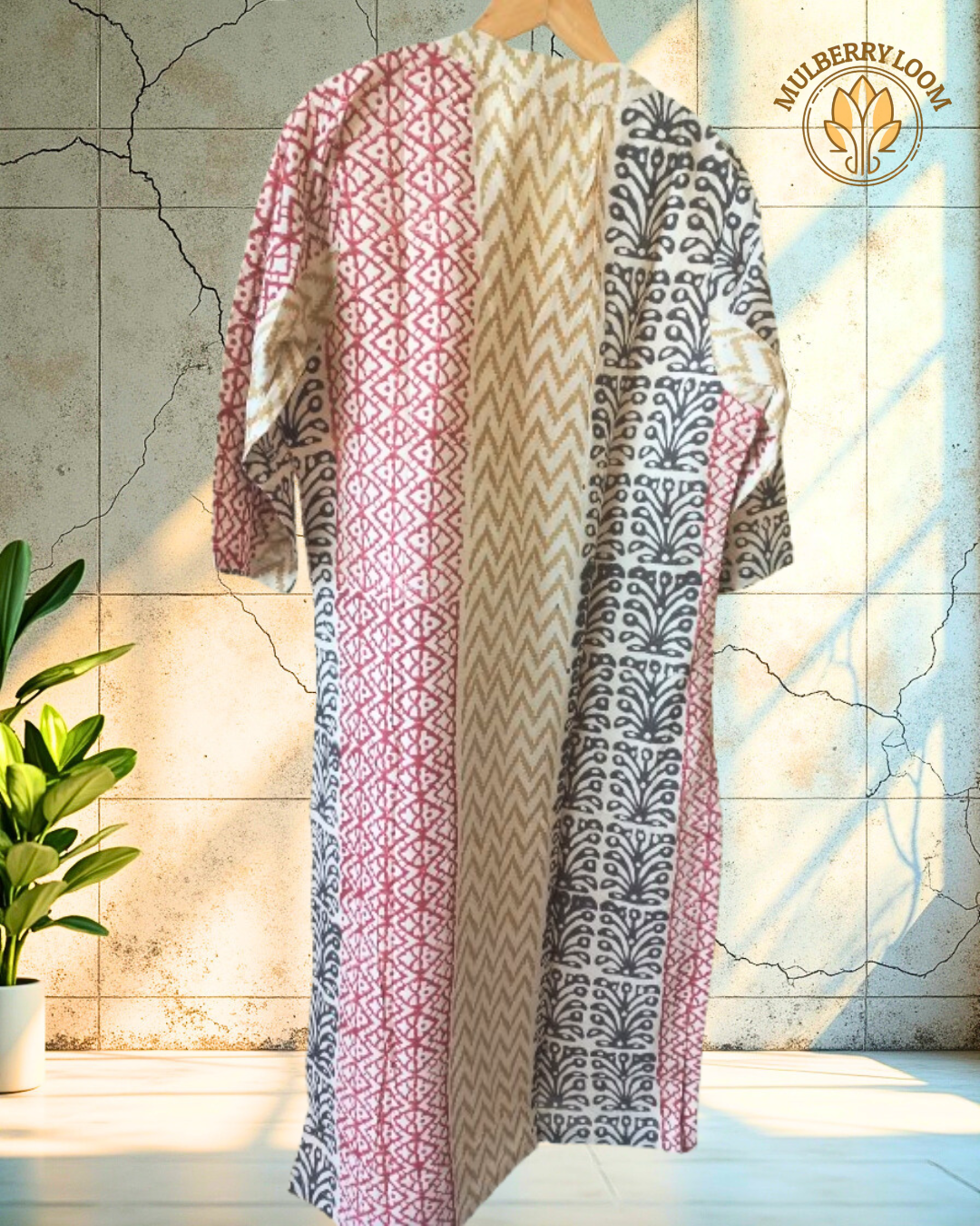 Beige Bliss Soft Mul Cotton Hand Block Print Kurta