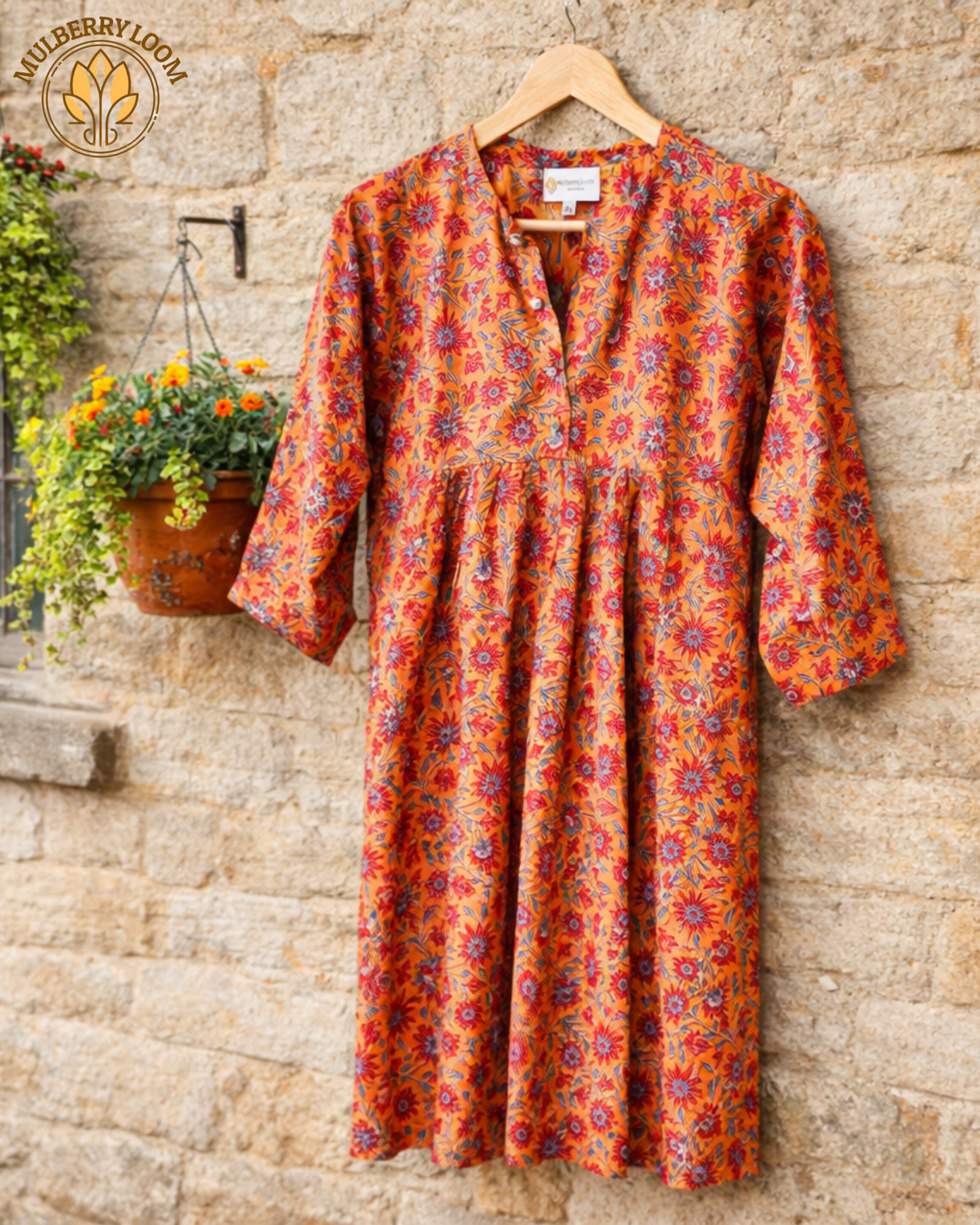 Mustard Modal Printed Kurta