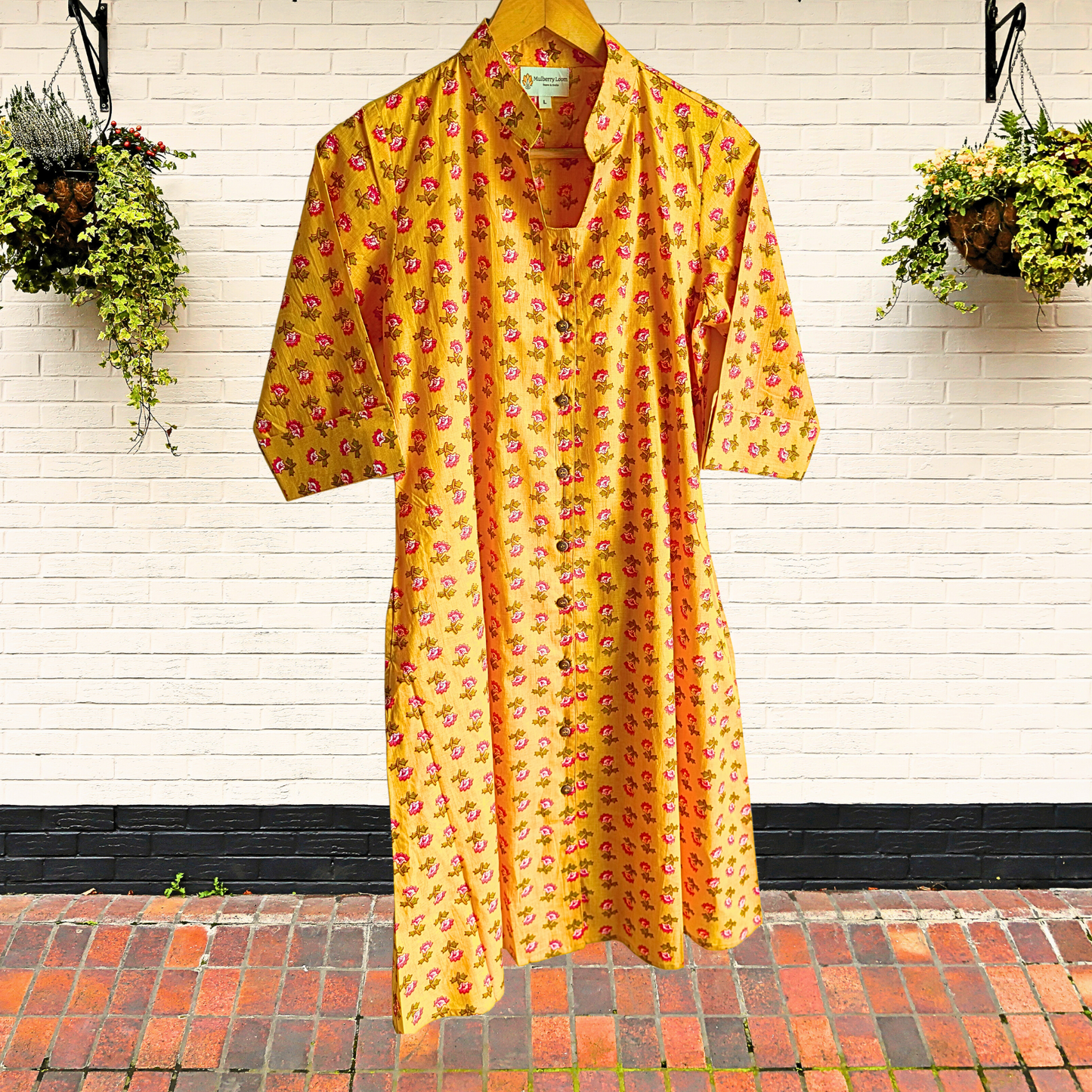Classic Charm Yellow A-Line Dress