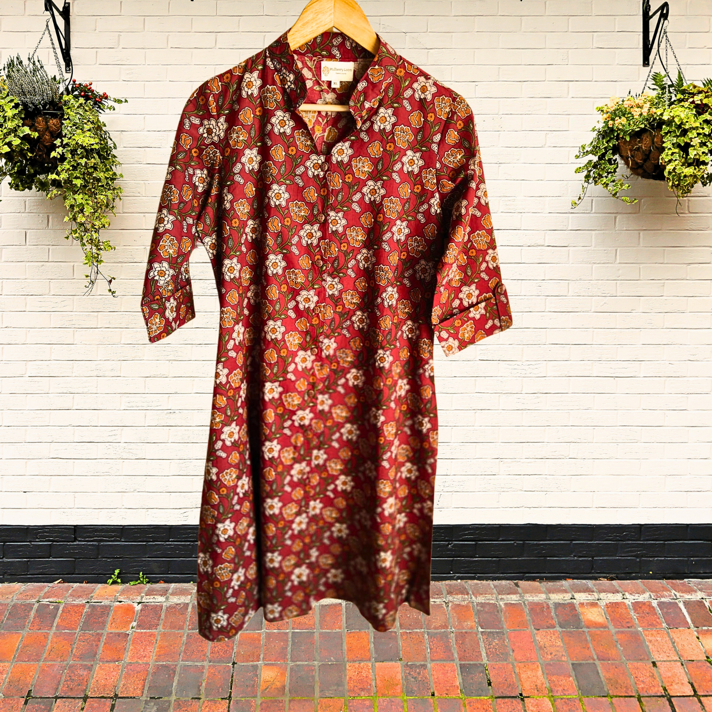 Classic Charm Maroon A-Line Dress
