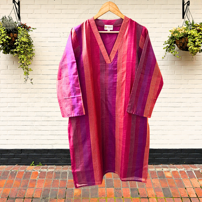 Pink Kantha Elegance Kurta