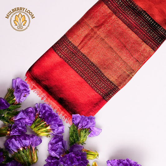 Maroon Kutch Work Shawls