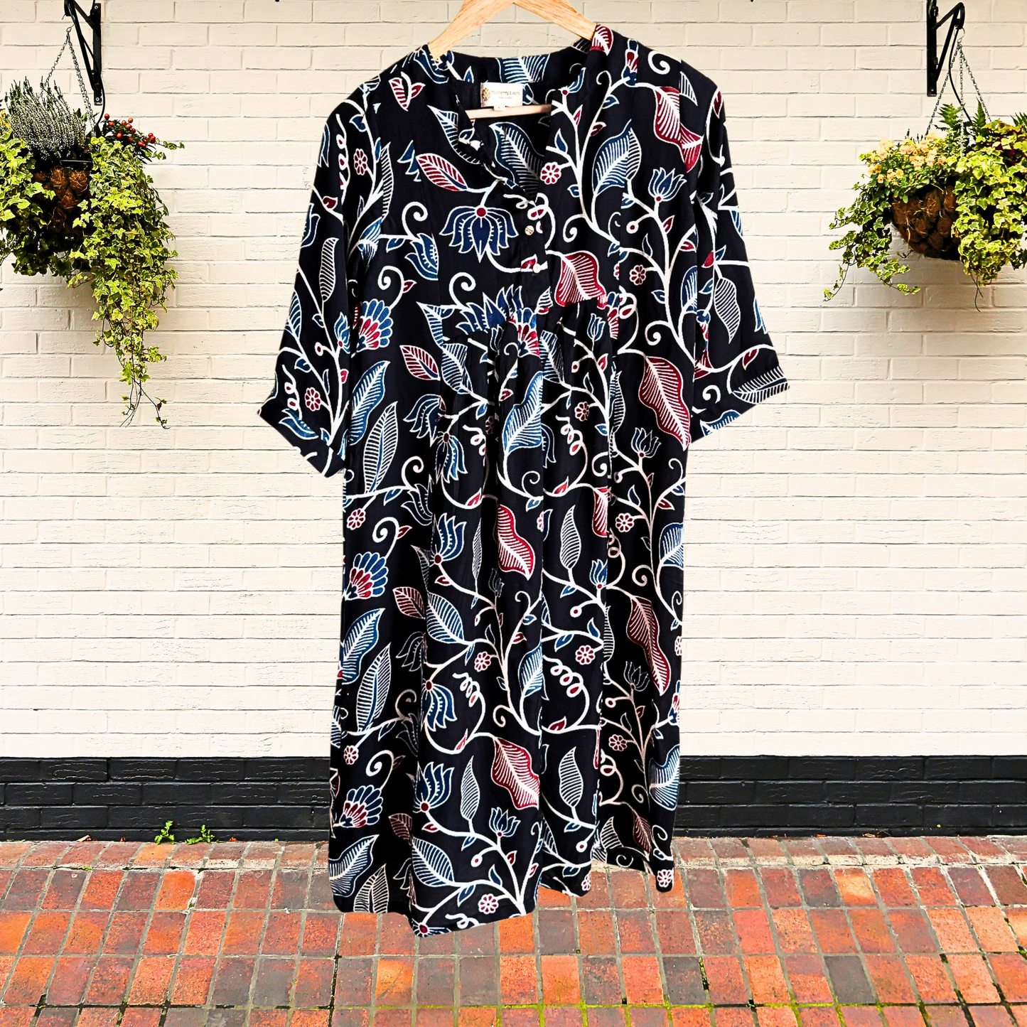 Black Modal Printed Kurta