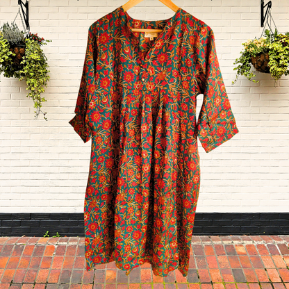 Teal Modal Printed Kurta