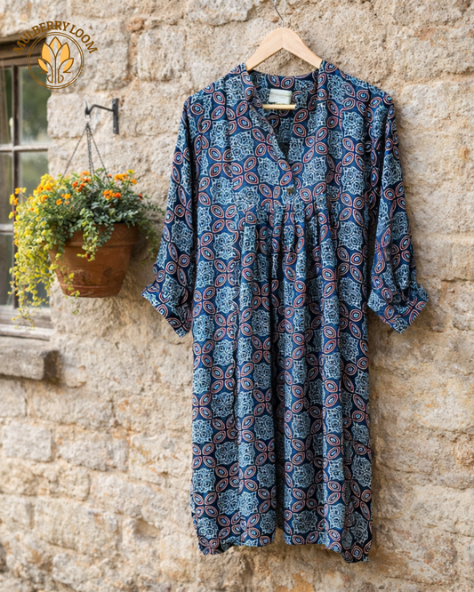 Indigo Modal Printed Kurta