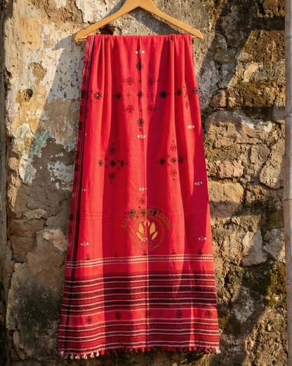 Pink Kutch Handwork Shawl