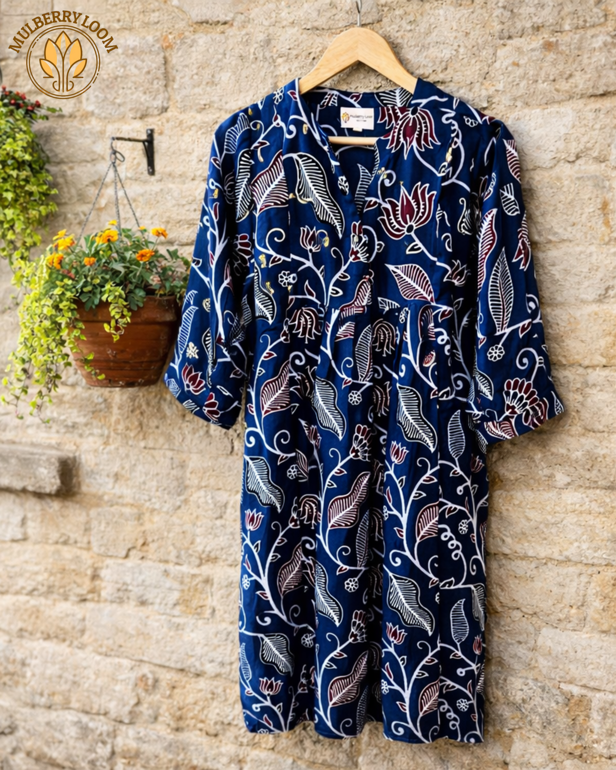Blue Modal Printed Kurta