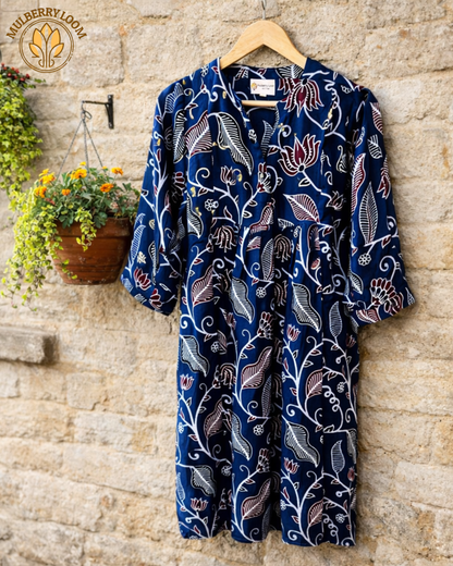 Blue Modal Printed Kurta