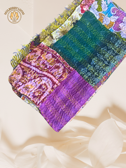 Tana Bana Handcrafted Kantha Patchwork Dupatta