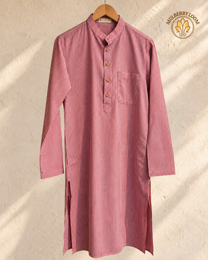 Tattva Striped Ikkat Men's Long Kurta