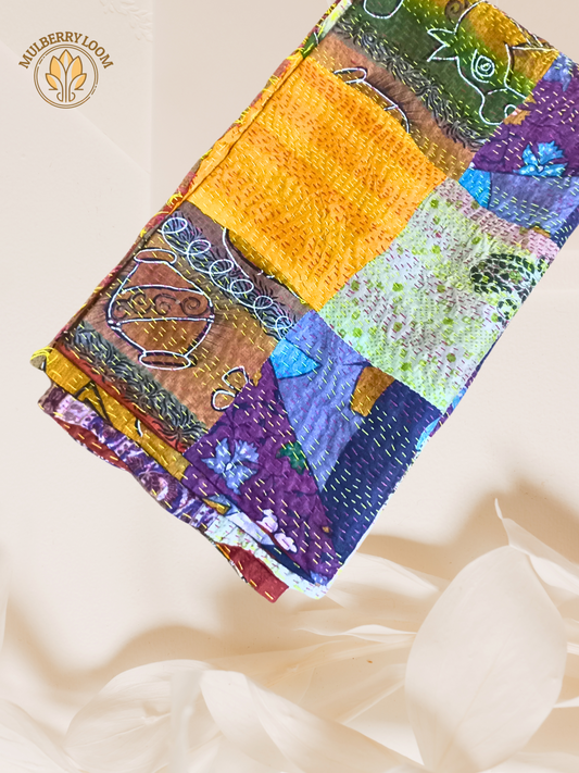 Chhaap Handcrafted Kantha Patchwork Dupatta