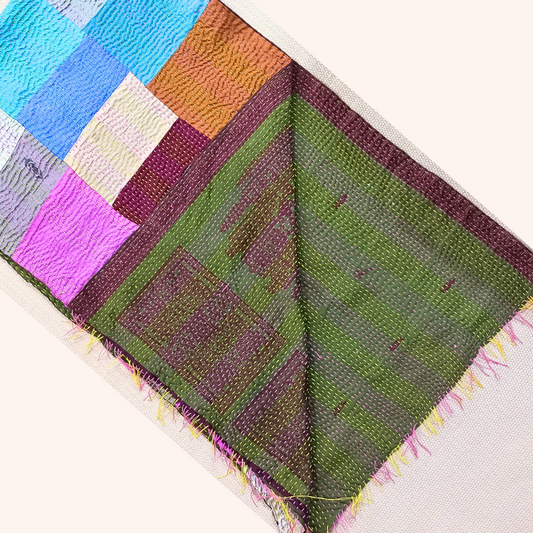 Green Kantha Stole