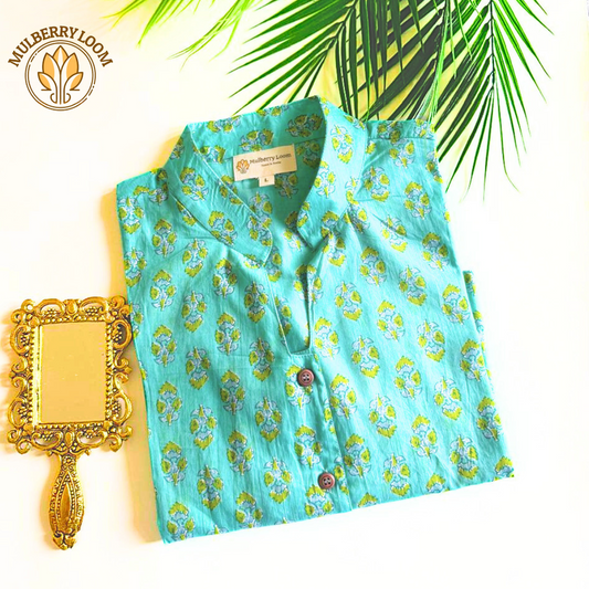 Classic Charm Green A-Line Dress