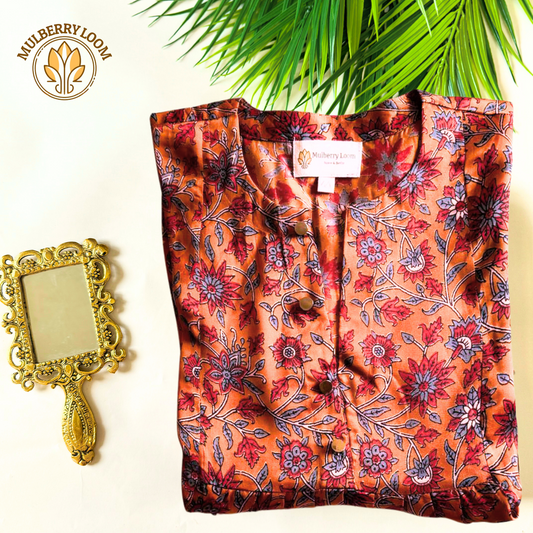 Mustard Modal Printed Kurta