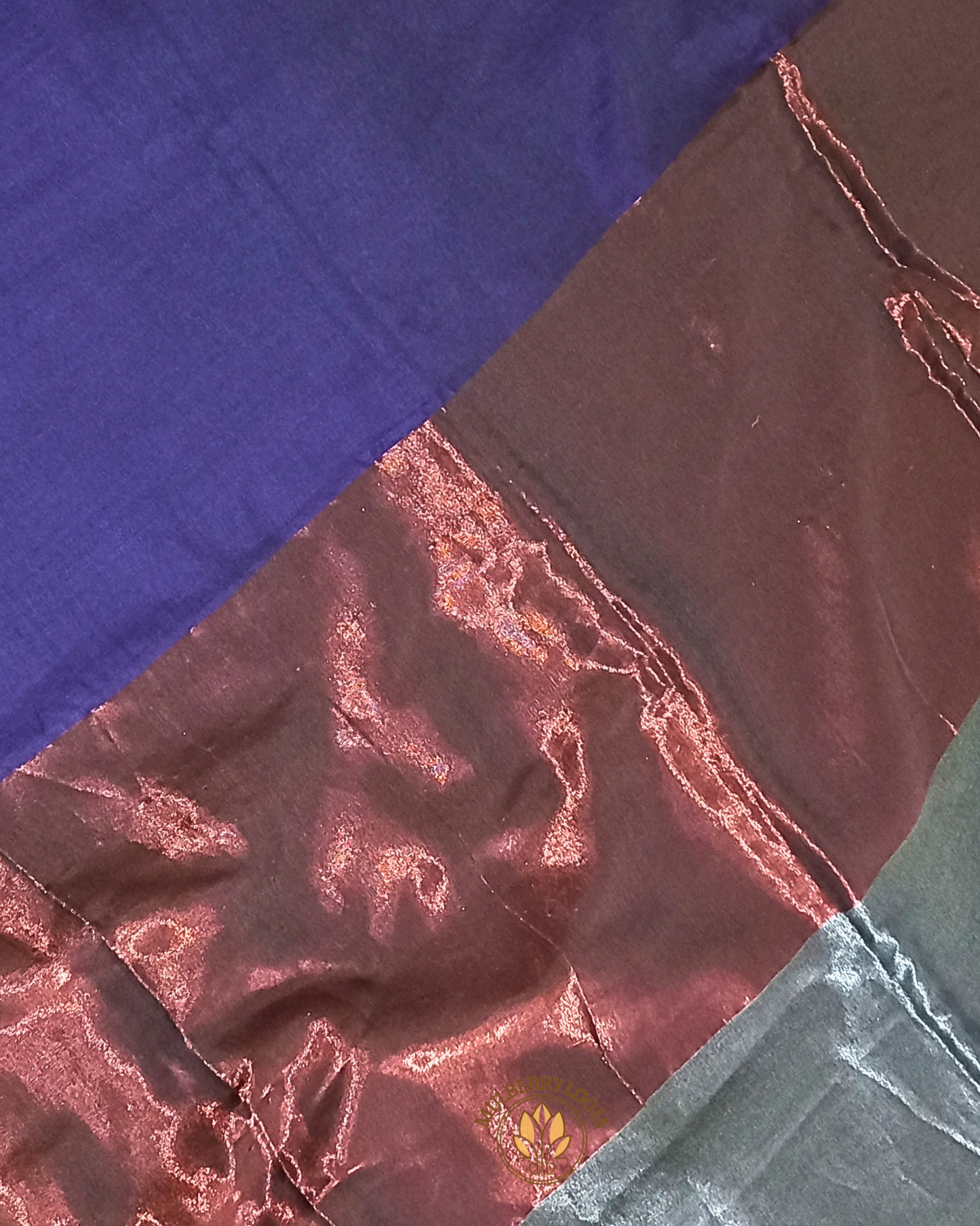 Aabha Indigo Bengal Cotton Saree
