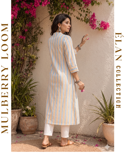 Élan Off-White A-Line Dress
