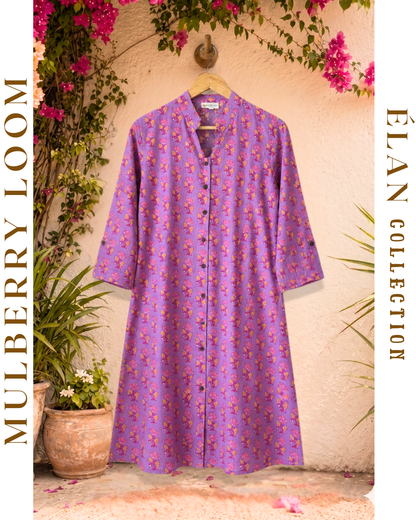 Élan Lavender A-Line Dress