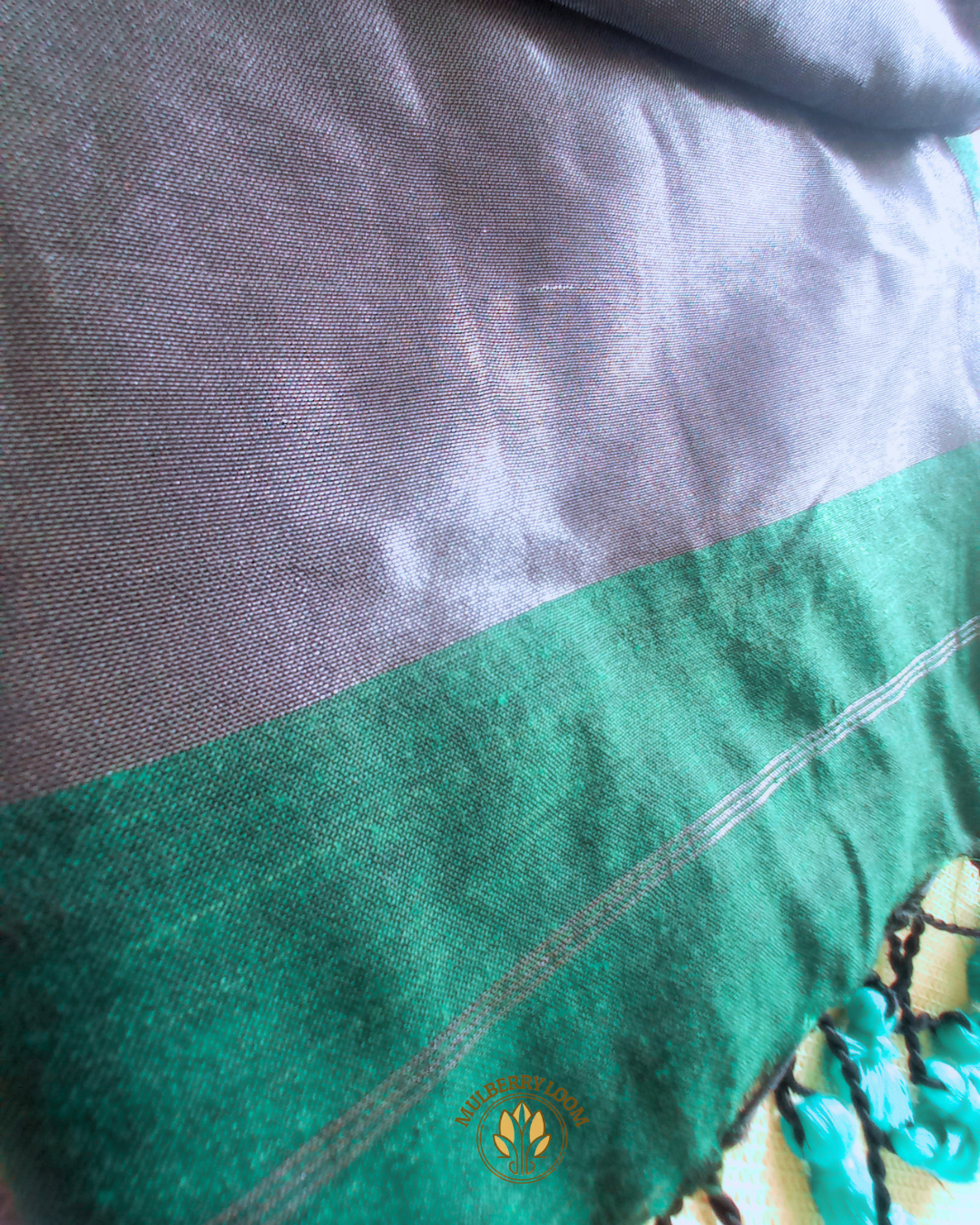 Aabha Green Bengal Cotton Saree