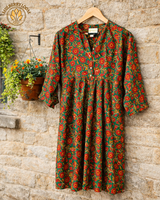 Teal Modal Printed Kurta